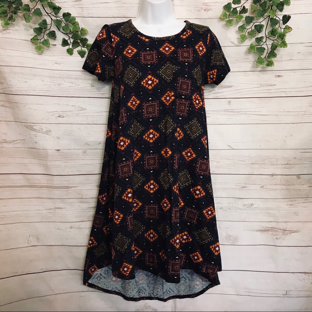 LulaRoe CARLY Southwest Aztec Tunic Top Dress